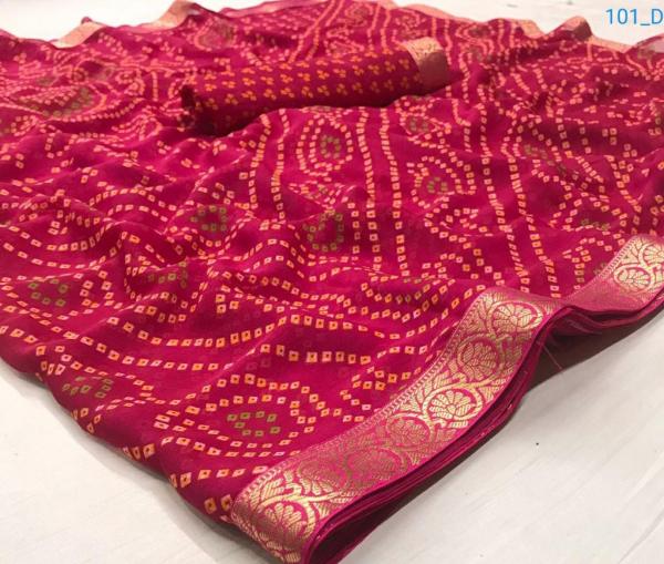 Ruchi Simaya 11 Casual Wear Chiffon Bandhani Saree Collection